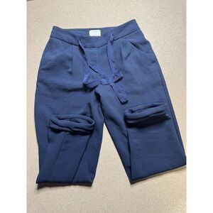 Aritzia Wilfred Black High Waist Tapered Leg‎ Crop Trousers Dress Pants Size 0